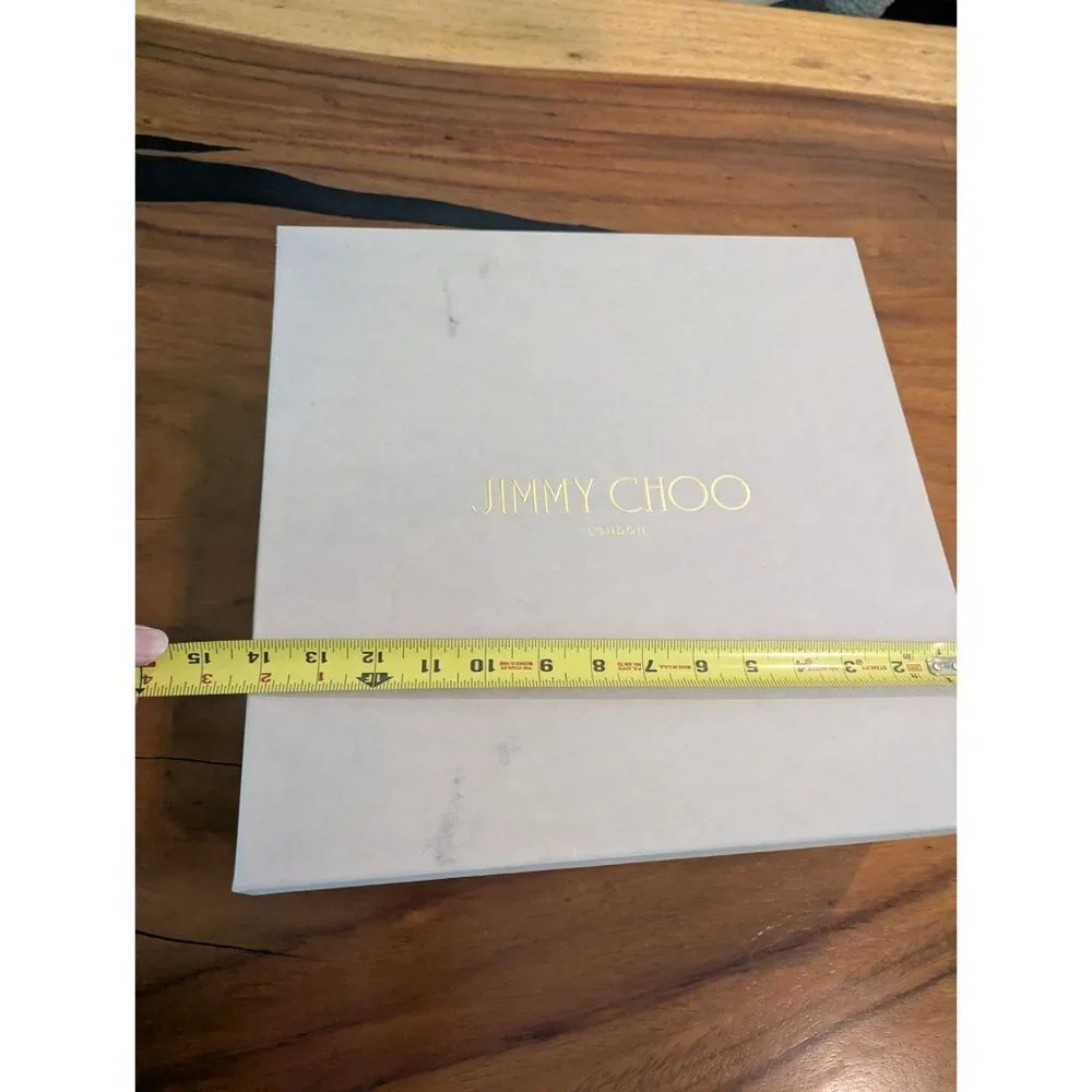 Jimmy Choo Empty Shoe Box With Lid & Tissue Paper 14 x 14 x 5.25